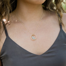 Load image into Gallery viewer, Aqua Chalcedony Moon Halo Necklace
