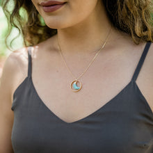Load image into Gallery viewer, Amazonite Moon Halo Necklace