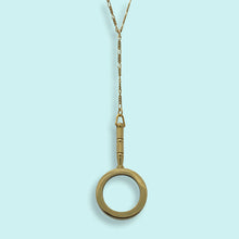 Load image into Gallery viewer, Long Y-drop Magnifying Glass Necklace