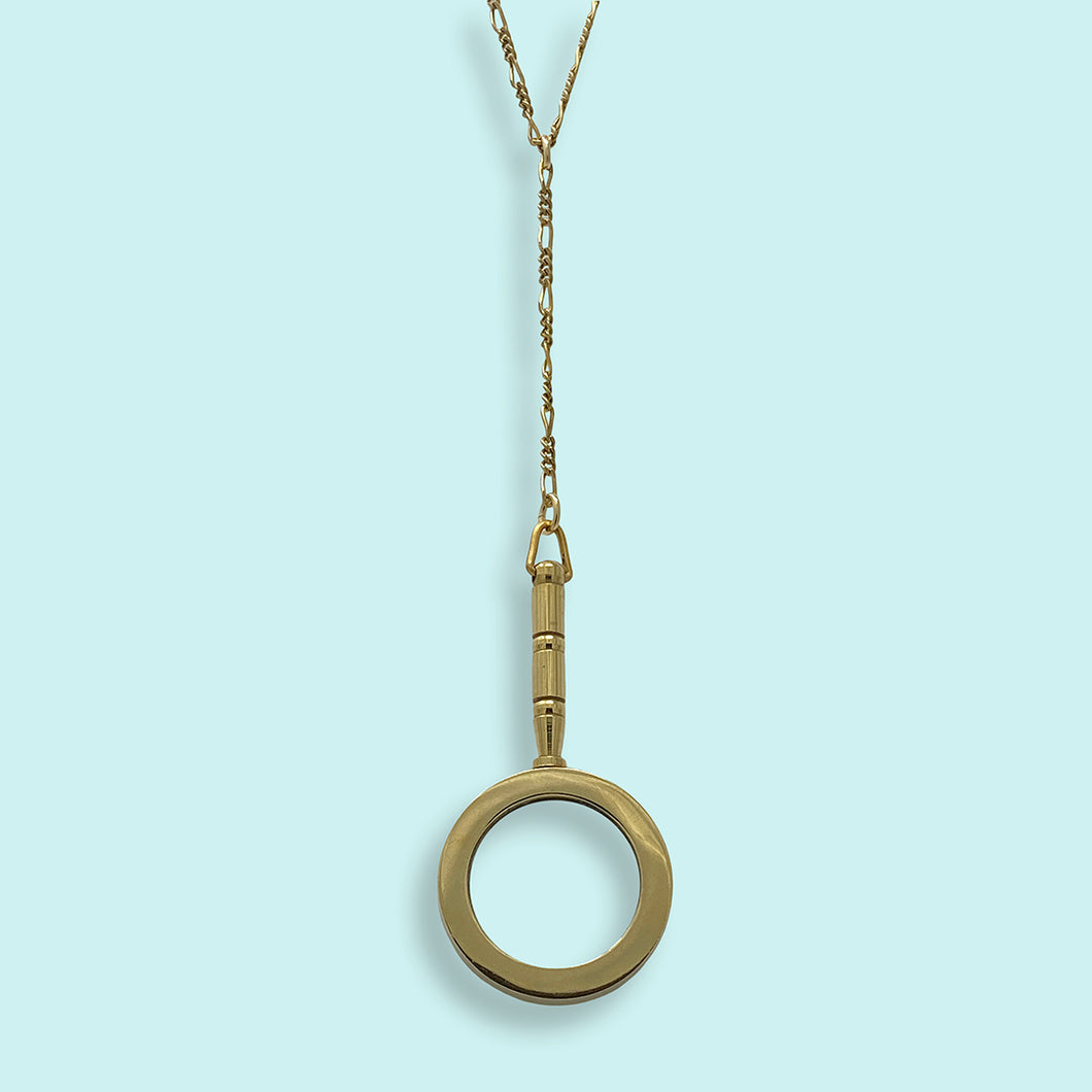 Long Y-drop Magnifying Glass Necklace
