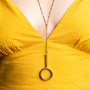 Long Y-drop Magnifying Glass Necklace