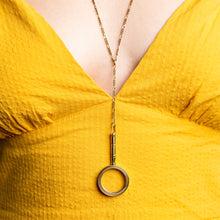 Load image into Gallery viewer, Long Y-drop Magnifying Glass Necklace