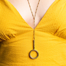 Load image into Gallery viewer, Long Y-drop Magnifying Glass Necklace
