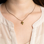 Golden Mushroom Necklace