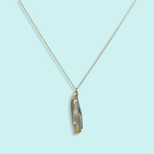Willow Knife in Abalone Necklace