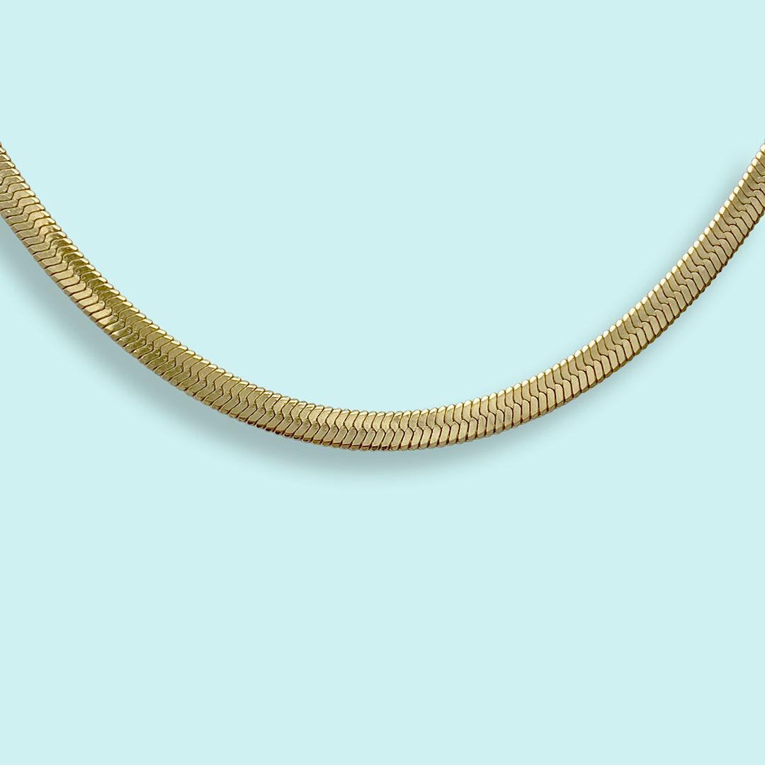 Herringbone 14K Solid Gold Chain Necklace, 3mm Wide modern Minimalist  Layering Italian Chain Necklace for Everyday Wear, Multiple Lengths - Etsy