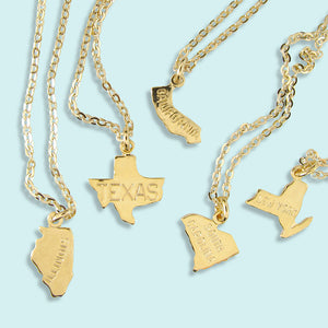 Gold State Necklace