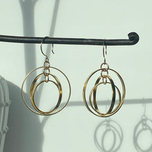 Load image into Gallery viewer, Golden Astrolabe Earrings