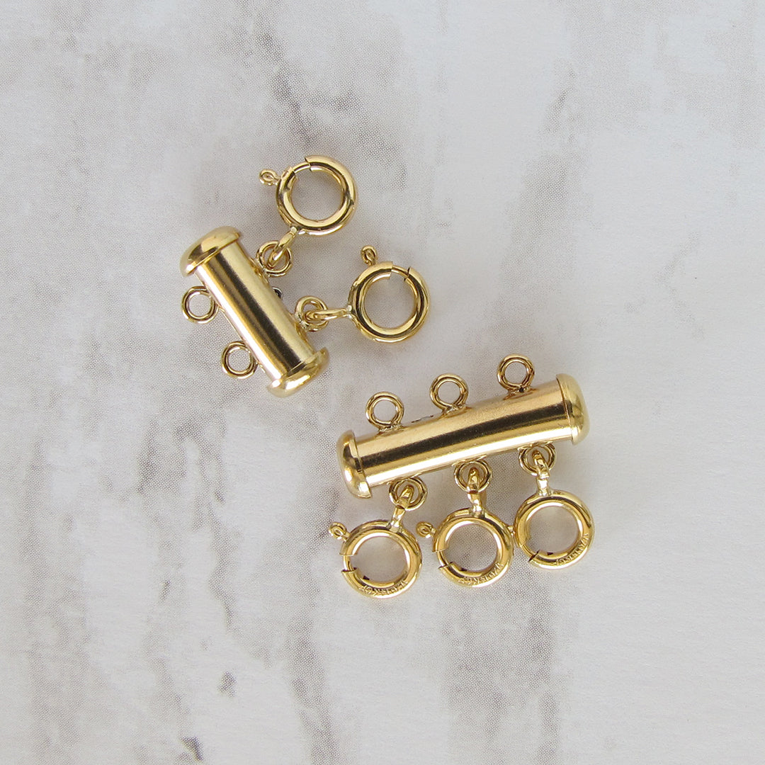 Stacker Clasp: 3 Layer - Gold Fill