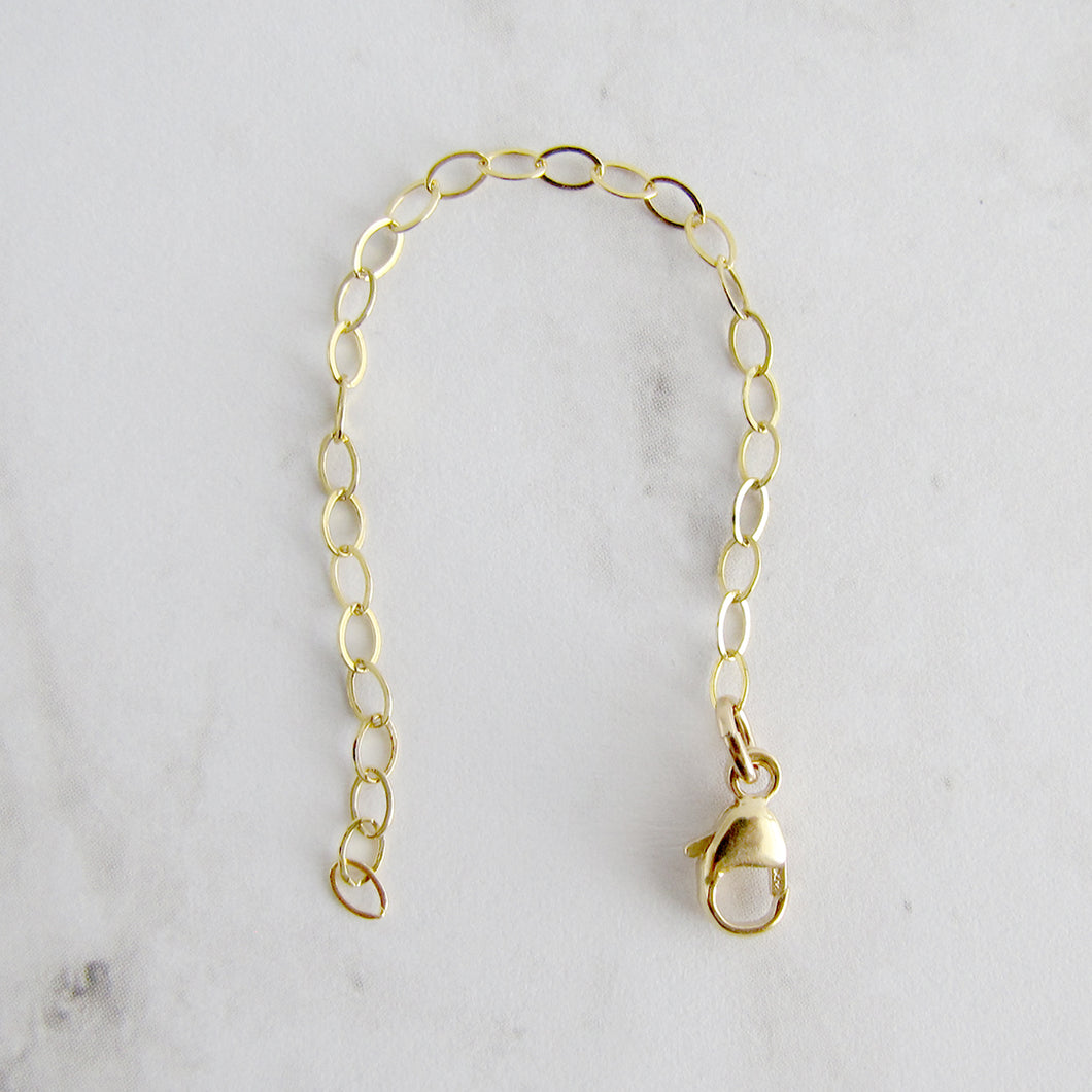 14K Gold Necklace Extender Chain