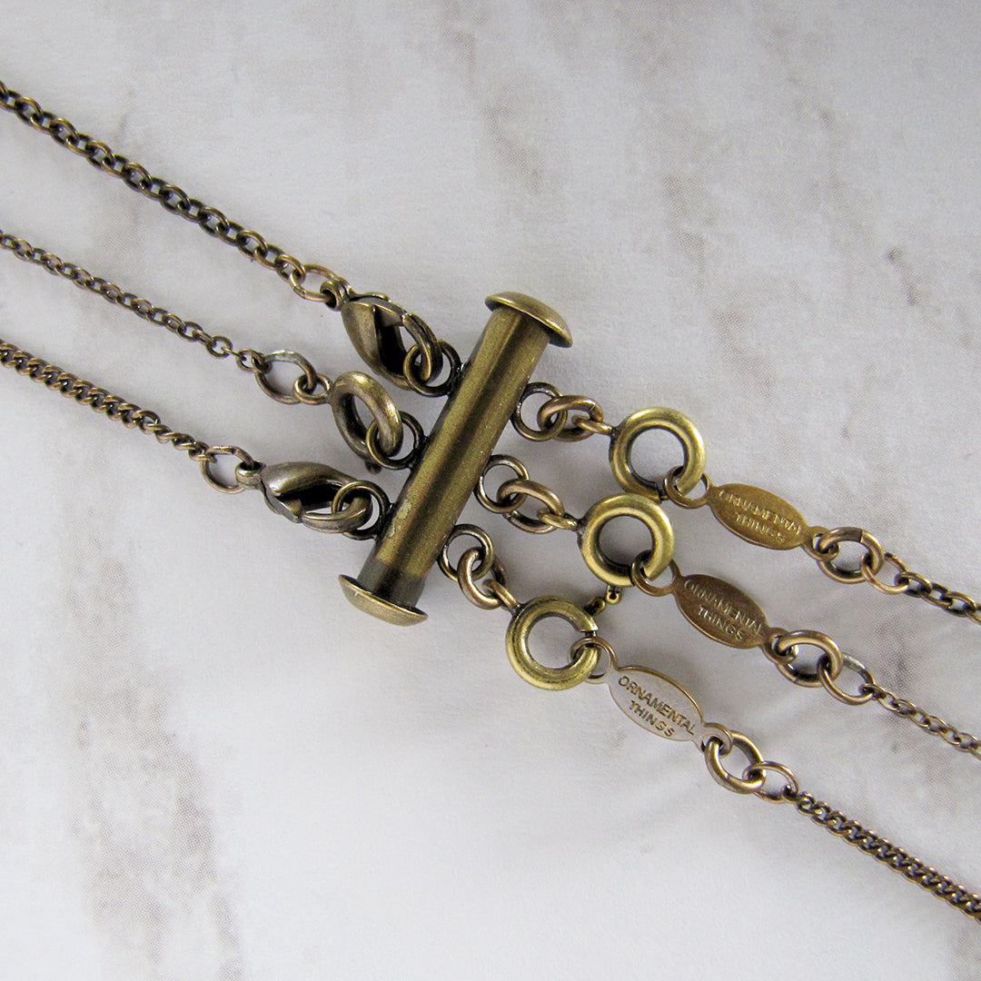 Aged Brass Layering Detangler Clasp