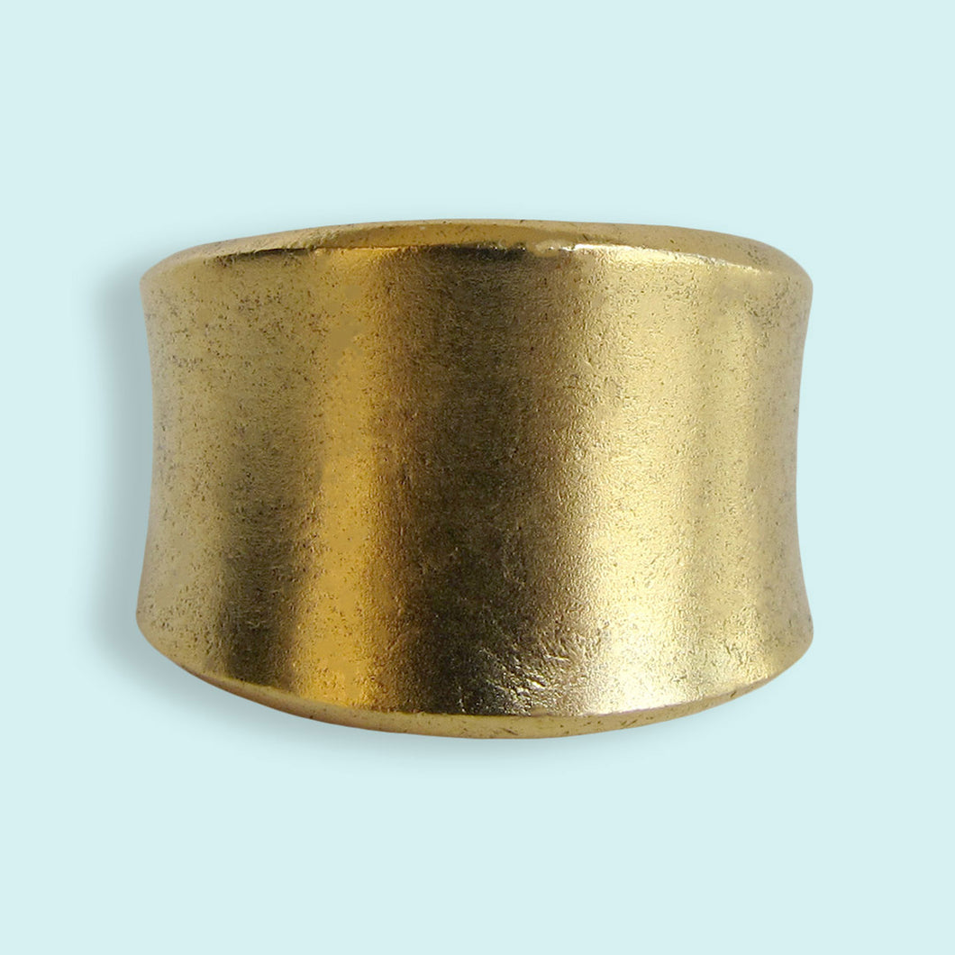 Gold Concave Band Ring