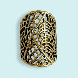 Gold Leaf Lace Ring