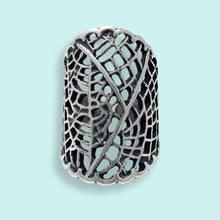 Load image into Gallery viewer, Silver Leaf Lace Ring