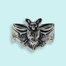 Load image into Gallery viewer, Silver Bat Ring
