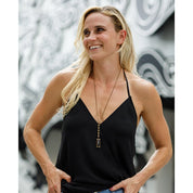 Black Anchor Drop Harmonica Necklace - Ornamental Things