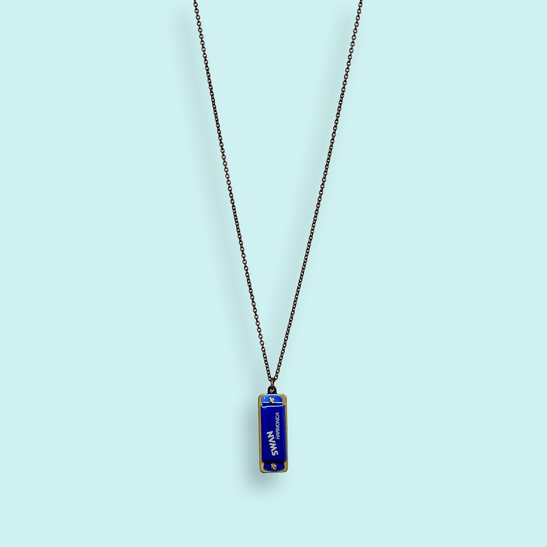 Blue Harmonica Necklace - Ornamental Things
