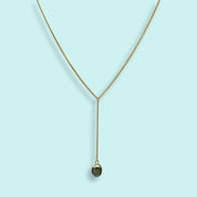 Faceted Labradorite Stone Y - Drop Necklace - Ornamental Things