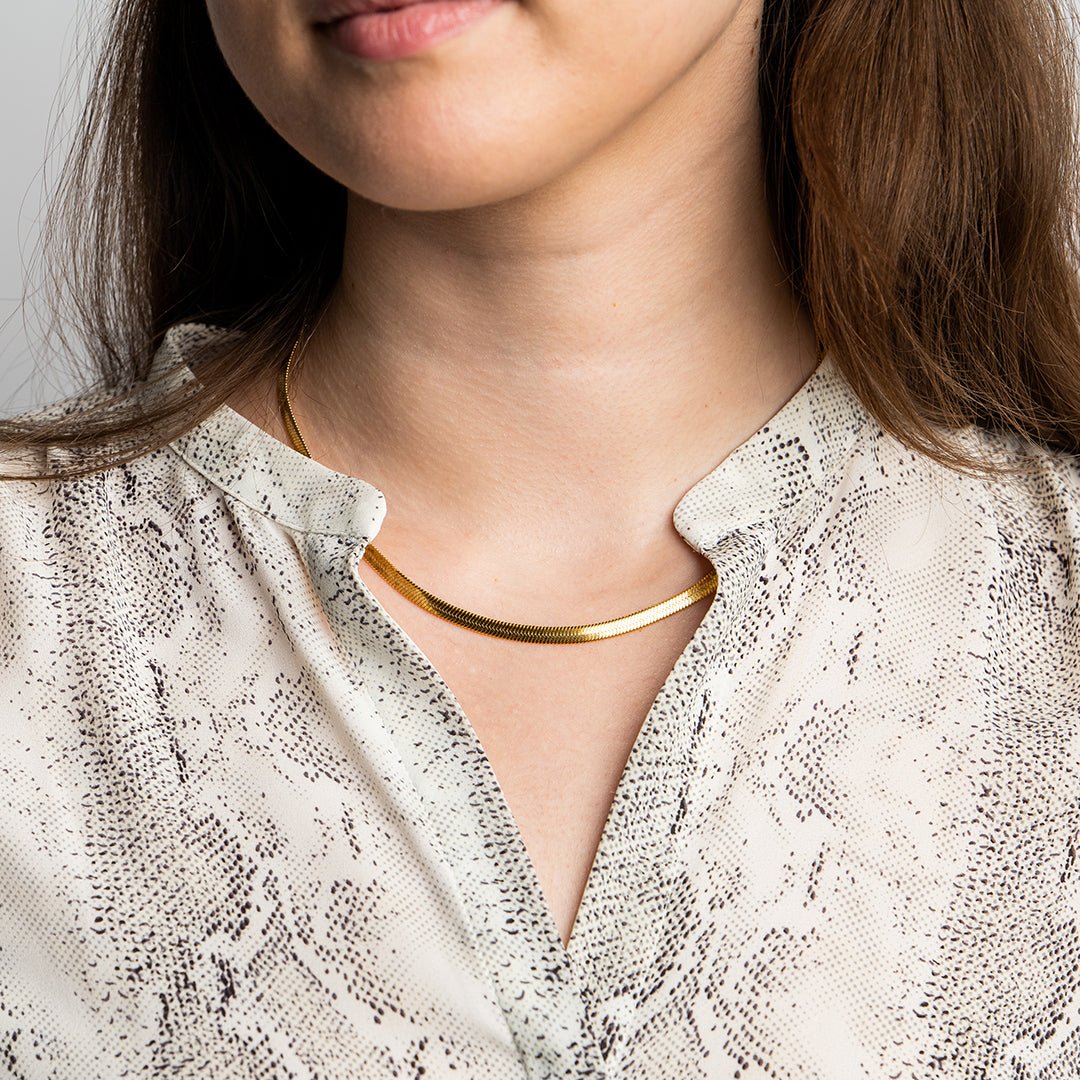 Gold Herringbone Chain - Ornamental Things