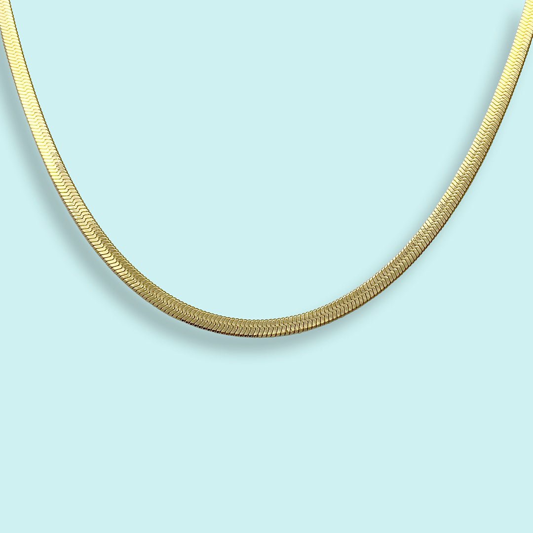 アクセサリー TOMWOOD Herringbone Chain Gold Gold Herringbone Chain – Ornamental Things