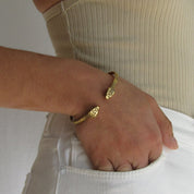 Gold Snake Cuff Bracelet - Ornamental Things