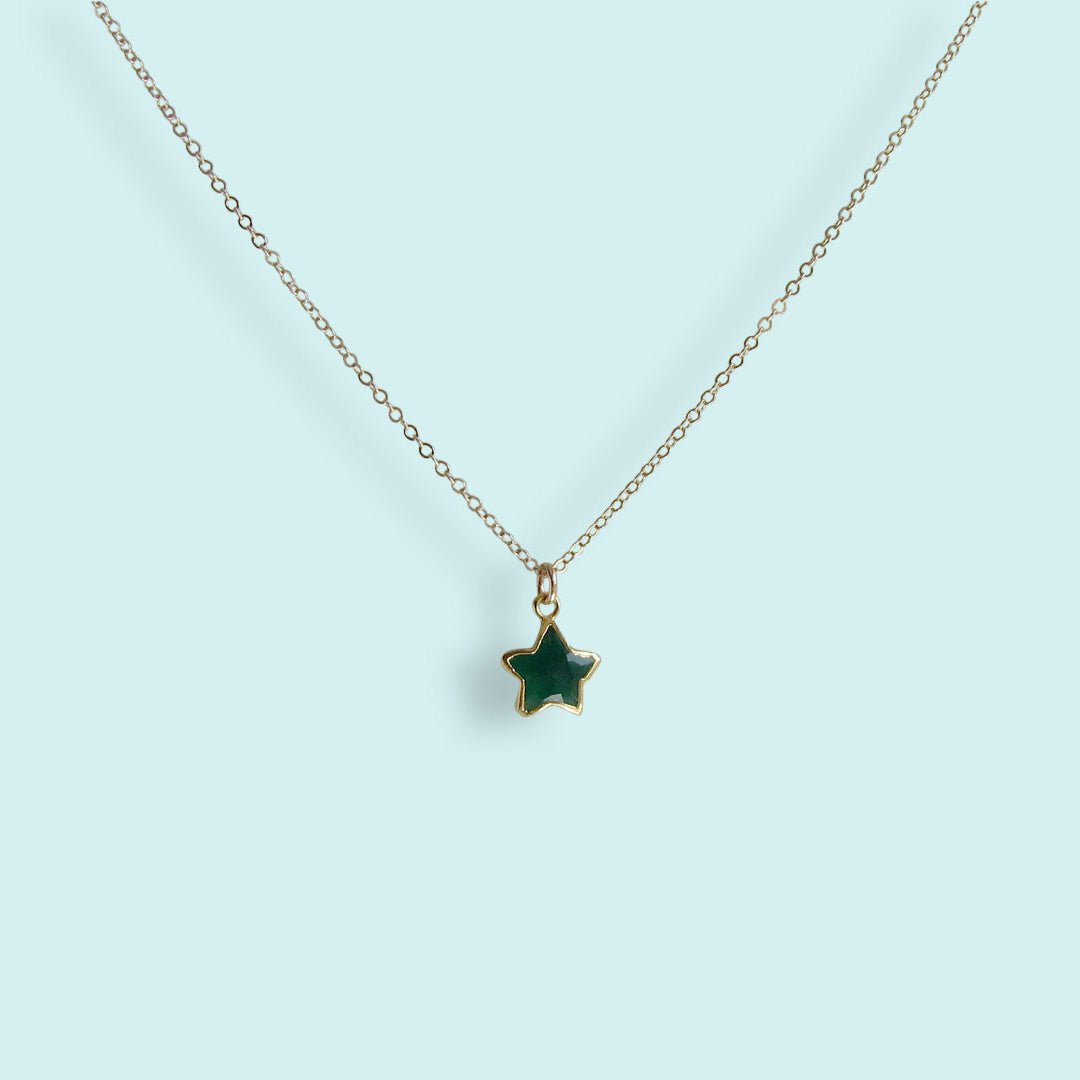 Green Onyx Star Stone Necklace - Ornamental Things