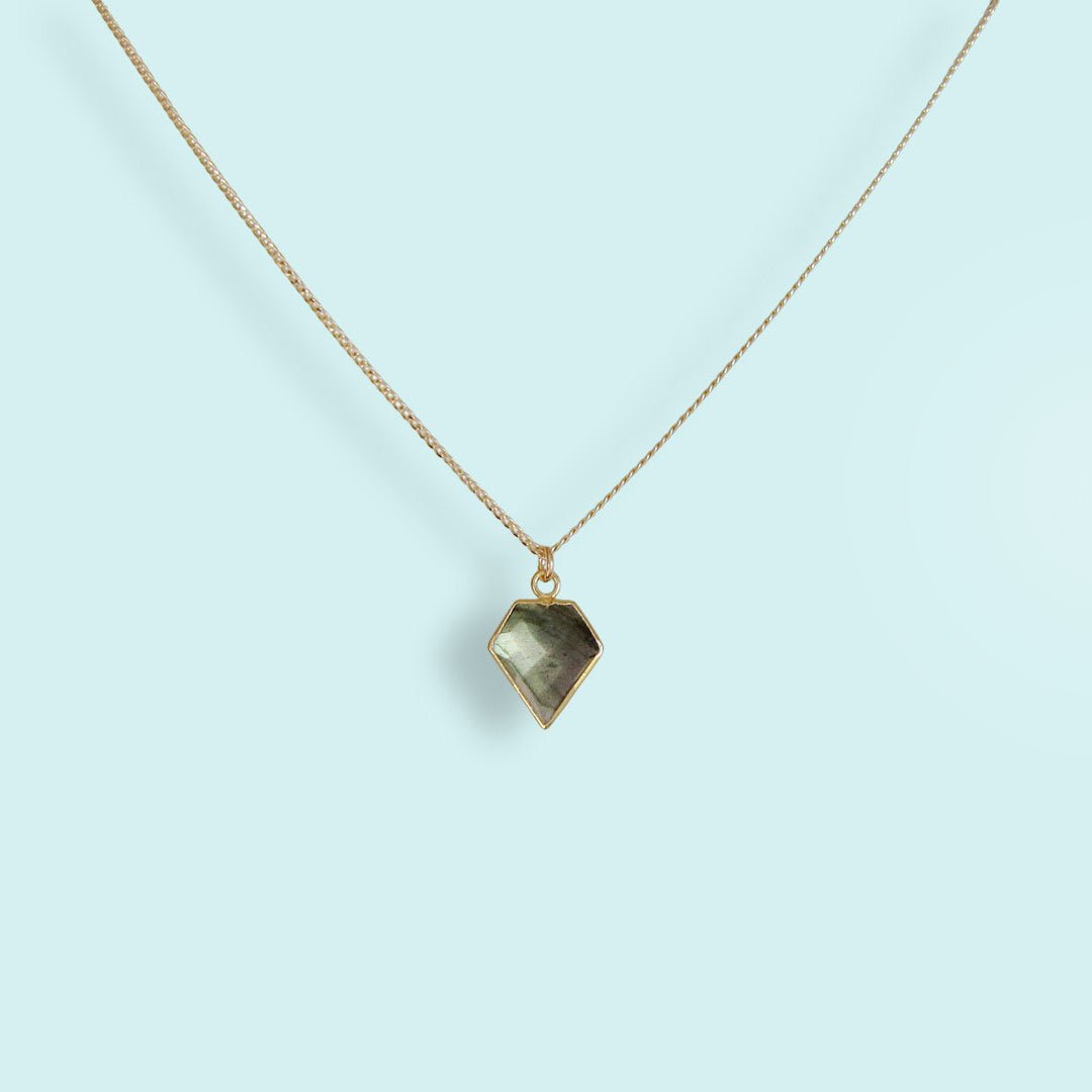 Labradorite Pentagon Necklace - Ornamental Things