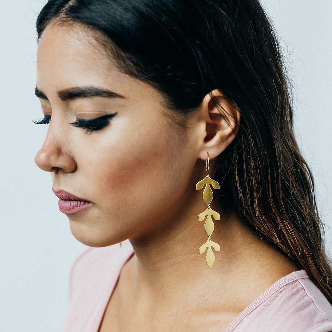 Leafy Vine Earrings - Ornamental Things
