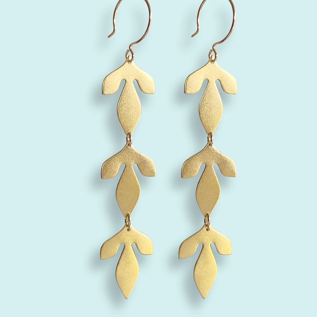 Leafy Vine Earrings - Ornamental Things