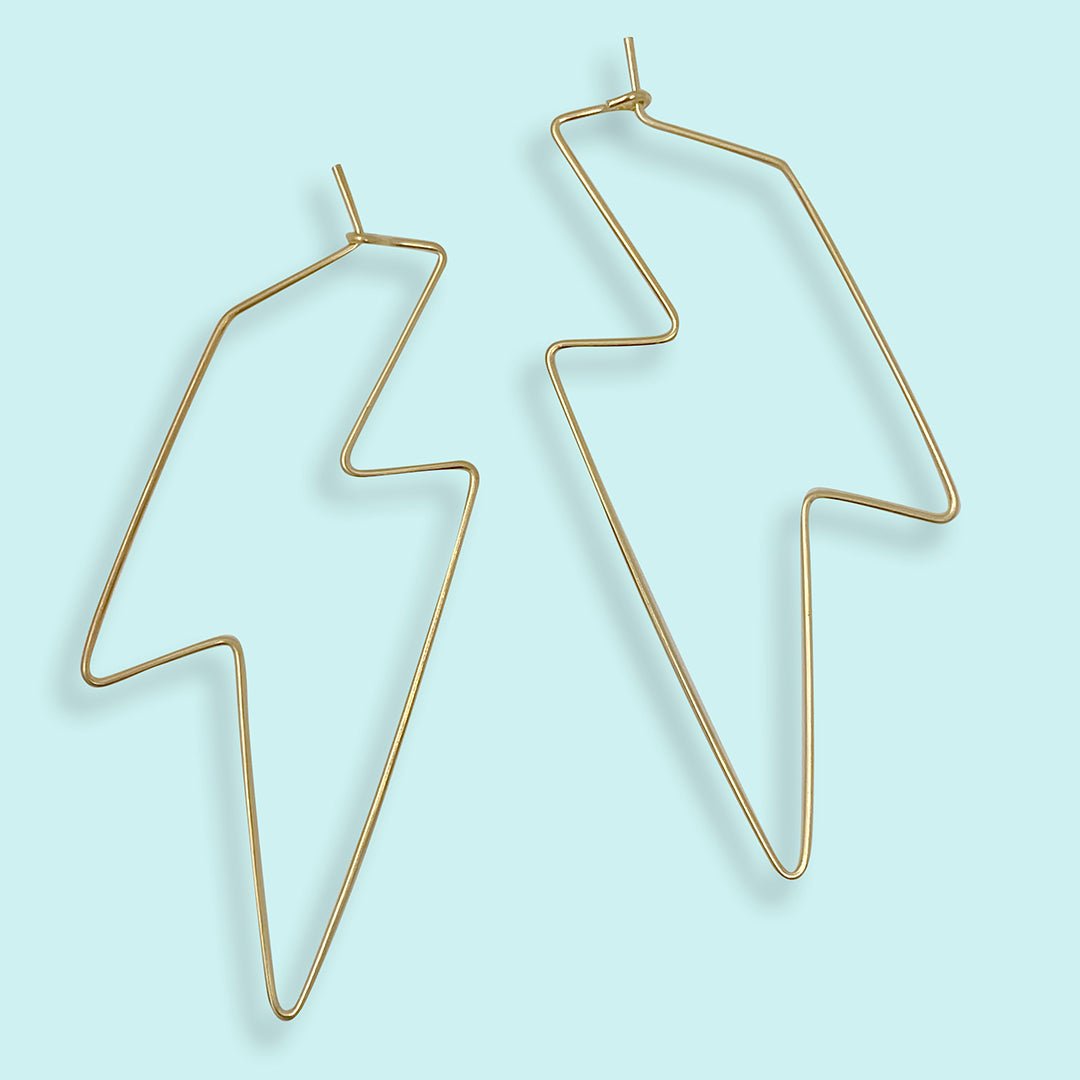 Lightning Hoop Earrings - Ornamental Things