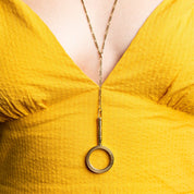 Long Y - drop Magnifying Glass Necklace - Ornamental Things