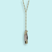 Long Y - drop Shell Handled Knife Necklace - Ornamental Things