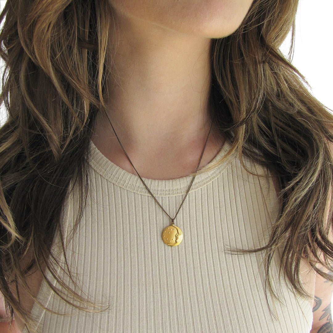 Moon and Starry Sky Necklace - Ornamental Things