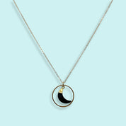 Onyx Moon Halo Necklace - Ornamental Things