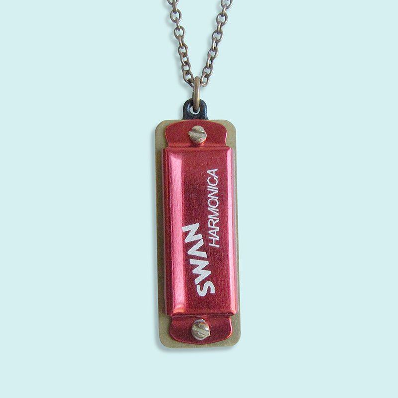 Red Harmonica Necklace - Ornamental Things