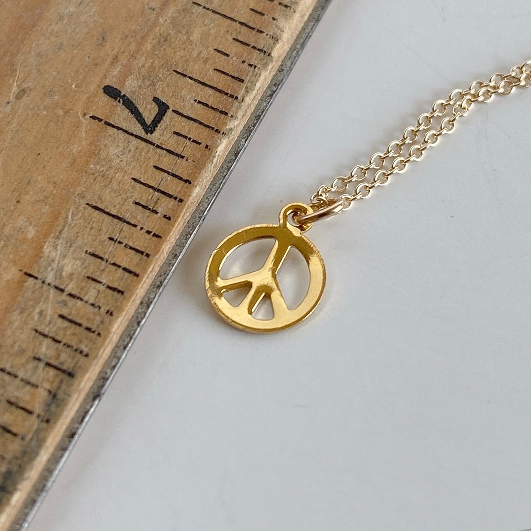 Tiny Peace Necklace - Ornamental Things