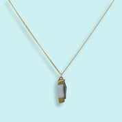 Tiny Pearl Handle Knife on Gold Chain Necklace - Ornamental Things