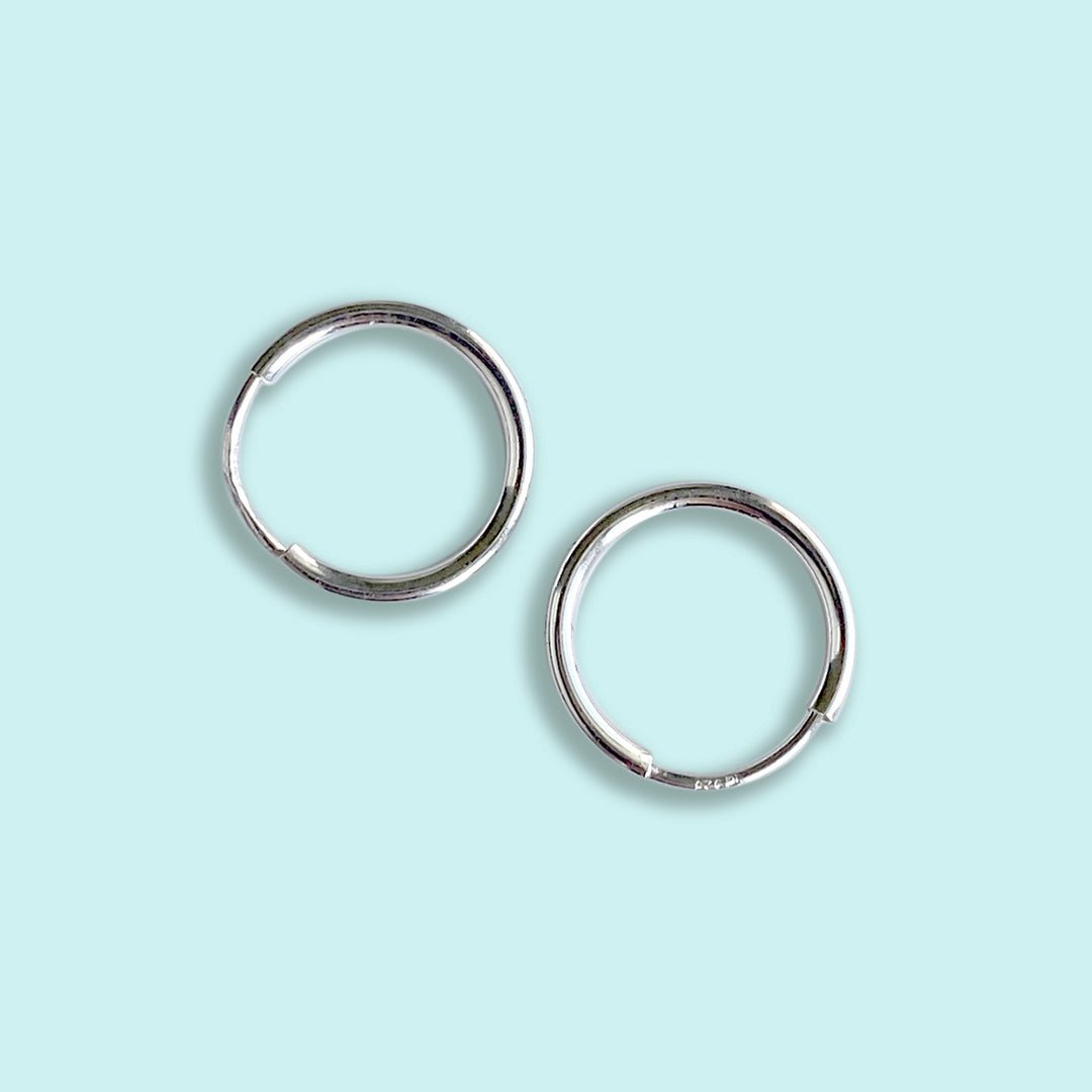 Tiny Sterling Endless Hoop Earrings - Ornamental Things