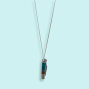 Turquoise and Wood Knife Necklace - Ornamental Things