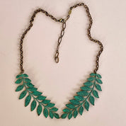 Verdigris Leafy Collar Necklace - Ornamental Things